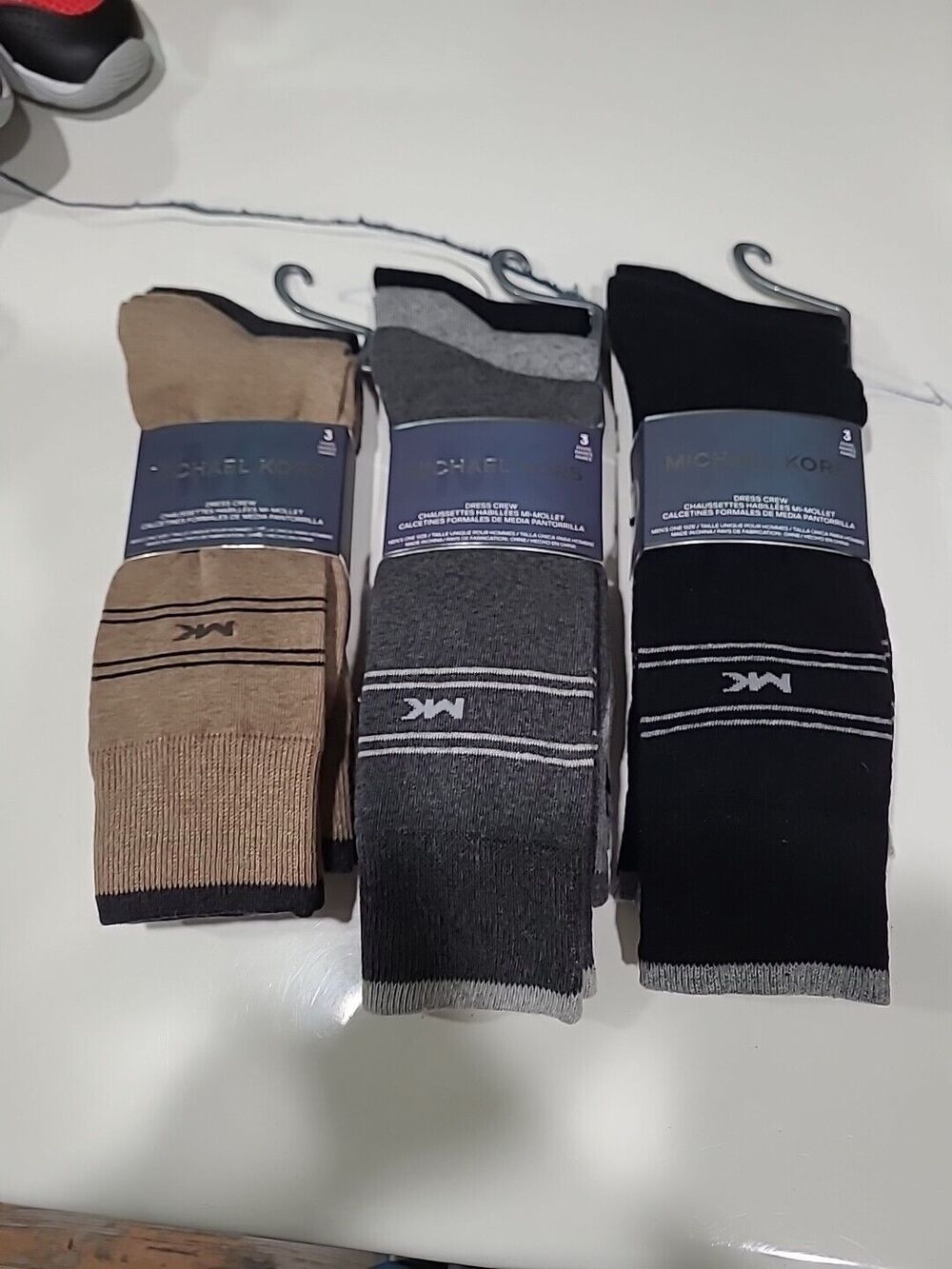 3 Set 9 Pair Total!! Michael Kors Men’s Dress Crew Socks Size US 7-12 B2/3
